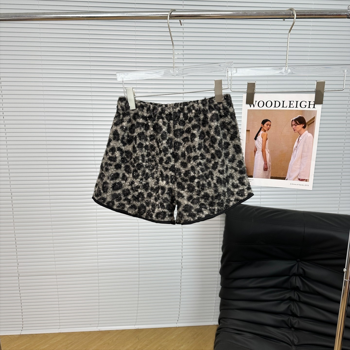 费尔岛秋冬新款加厚条纹豹纹圈圈呢子高腰阔腿松紧腰短裤宽松女,淘宝优惠券,粉丝福利购,淘宝优惠卷