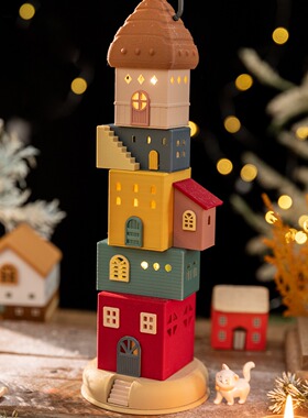 孟菲斯小屋桌面氛围灯装饰