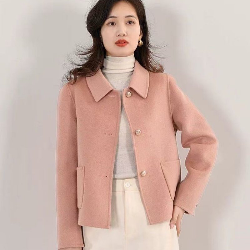 毛呢外套女秋冬小香风质感大衣2026春季双面绒淑女风双面呢短款,淘宝优惠券,粉丝福利购,淘宝优惠卷