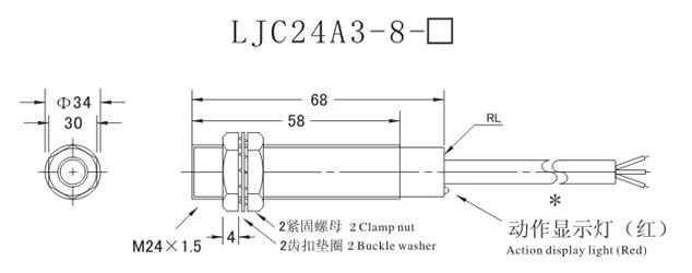 正品沪工传感器LJC24A3-T-Z(J)/BX、BY、AX、AY、EZ电容式传感器 - 图2