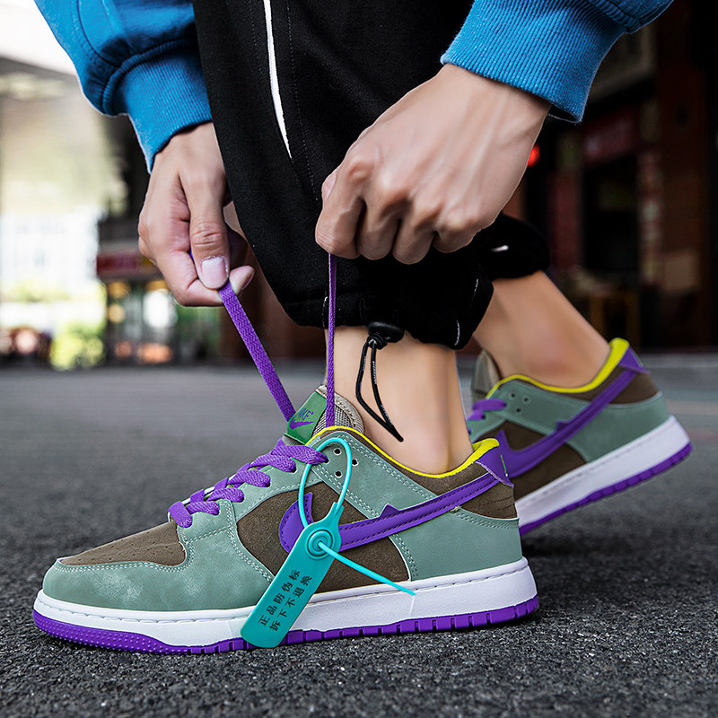 情侣款Dunk滑板鞋男拼色休闲鞋女运动鞋会响百搭约会春季学生男鞋,淘宝优惠券,粉丝福利购,淘宝优惠卷