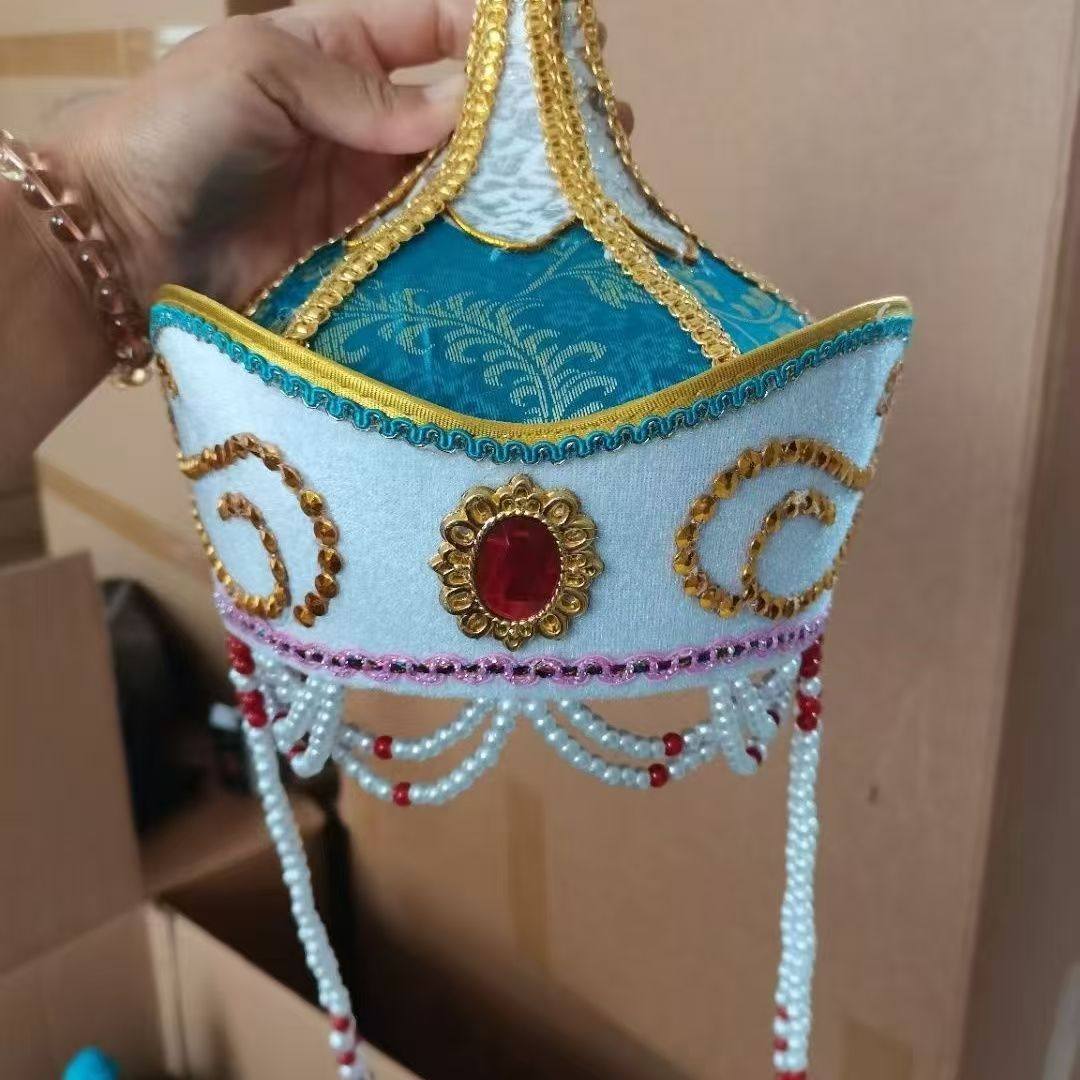 高顶蒙古族头饰演出帽子少数民族配饰蒙族成人公主帽古风蒙古帽,淘宝优惠券,粉丝福利购,淘宝优惠卷