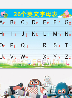 汉语拼音字母表儿童房墙贴大尺寸