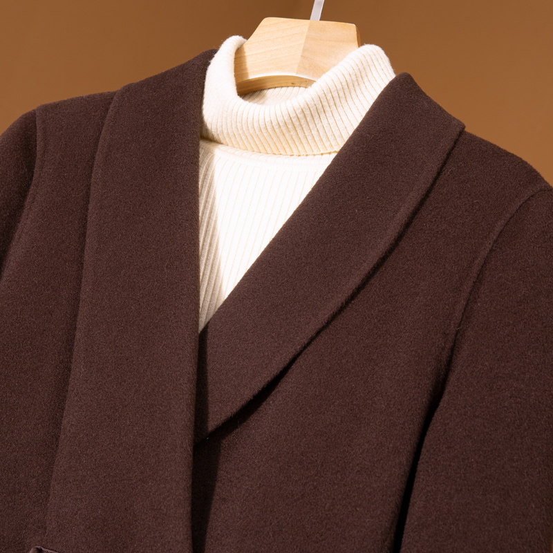 国风双面羊绒大衣女长款过膝高级感秋冬贵夫人妈妈装羊毛呢子外套,淘宝优惠券,粉丝福利购,淘宝优惠卷