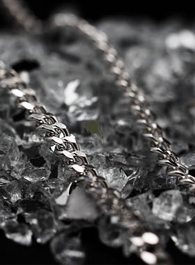 纯银复古个性古巴项链时尚男女士