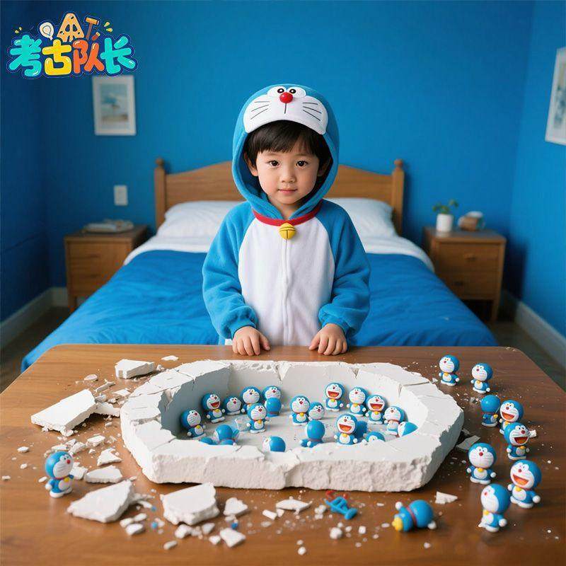 考古挖宝玩具机器猫叮当猫宝藏男女孩动手工DIY挖宝过家家,淘宝优惠券,粉丝福利购,淘宝优惠卷