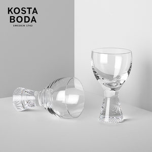 Kosta Boda珂丝塔水晶玻璃水杯子LIMELIGHT焦点创意葡萄酒杯2只装