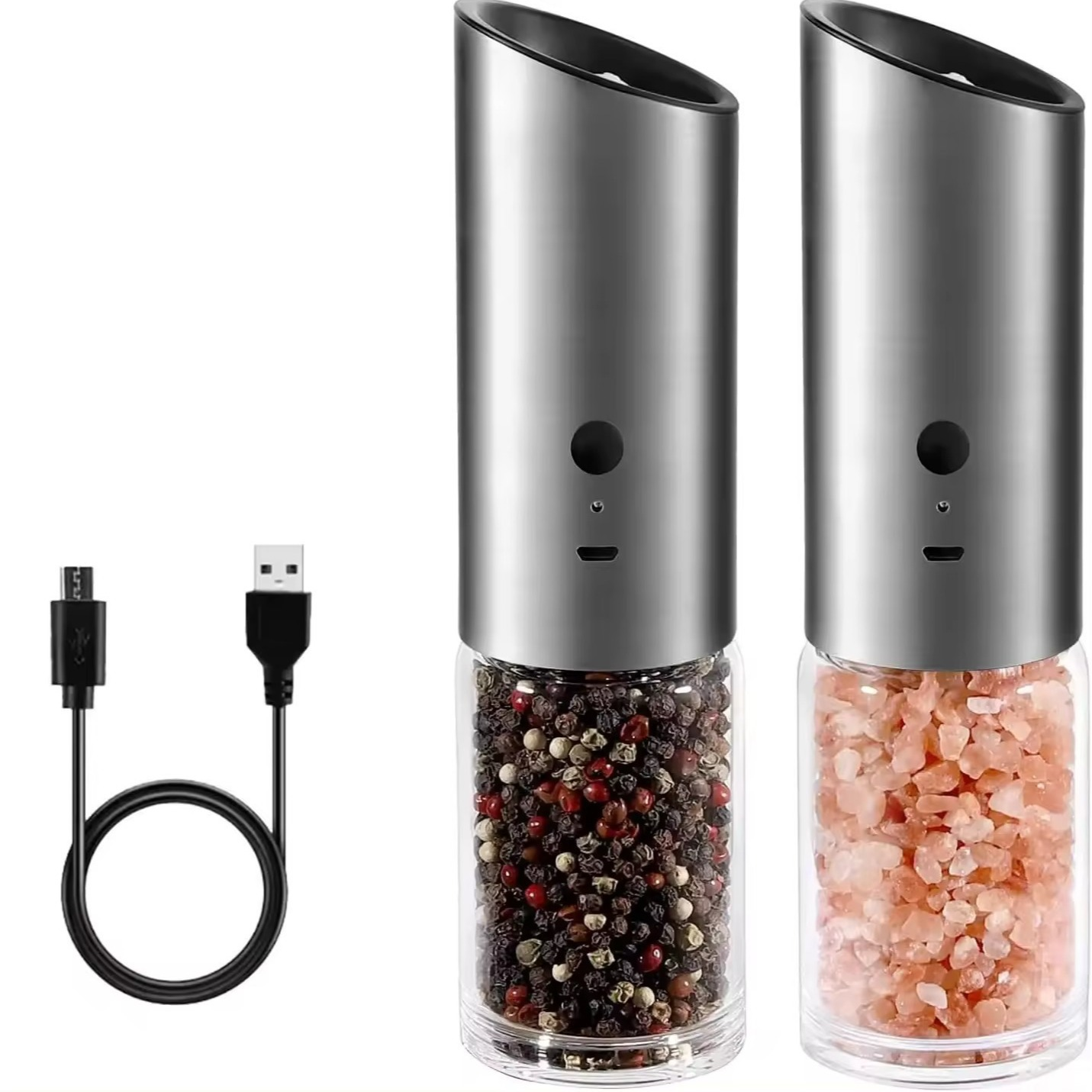 重力感应不锈钢电动香料胡椒研磨器便捷式粗细可调节调料研磨器,淘宝优惠券,粉丝福利购,淘宝优惠卷