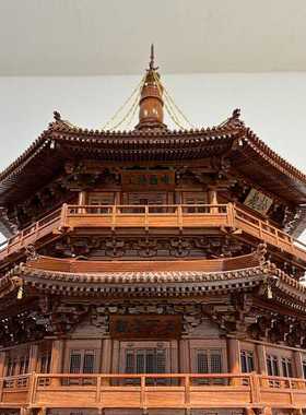 中式木雕释迦塔应县木塔摆件