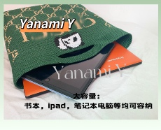 Пряжа 娜米手工馆 网红老花熊猫图案手提包可做电脑包合股线diy钩编材料