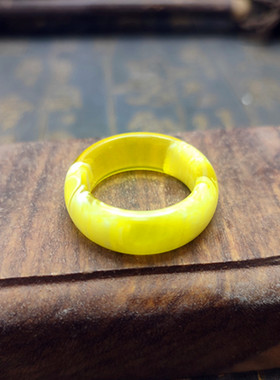 琥珀扳指AKU蜜蜡个性民族风男女