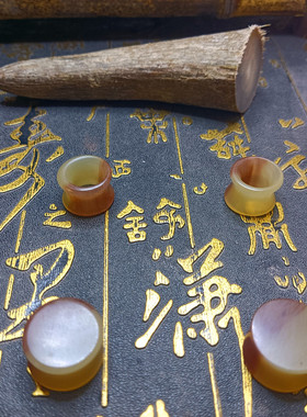 手工天然实心大号山羊角耳扩饰品耳廓耳堵时尚耳洞流行朋克扩耳器