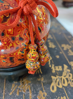 非遗传承大漆酒葫芦漆器酒壶可装热水酒具防渗漏户外便携水壶礼物