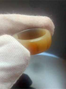 手工打磨牦牛角超细腻可定制扳指