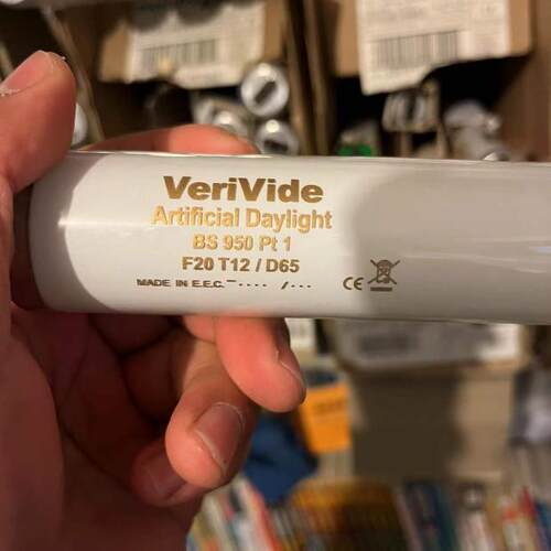 D65对色灯管正品Verivide 18W标准光源6500K Artificial Daylight - 图3