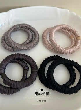 高质感高弹无缝冰丝面膜小肠发圈