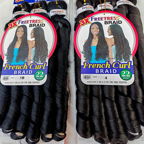 braid freetress french curl loose weave hair波浪长卷辫子假发 - 图1