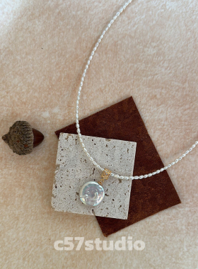 c57studio天然巴洛克珍珠罗马吊坠项链小众设计高级感锁骨链