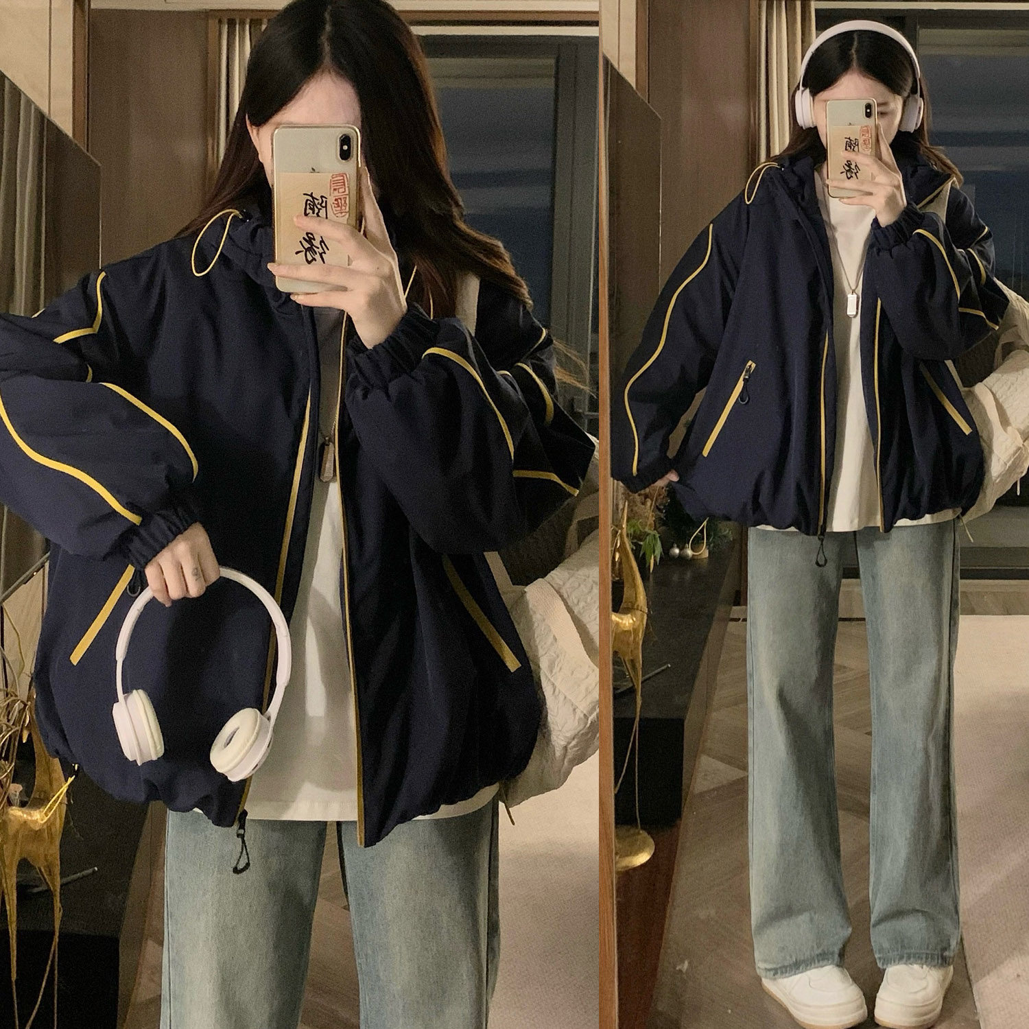 胖MM大码女装2025年冬季新款棉衣宽松帅气休闲减龄夹克棉服外套潮,淘宝优惠券,粉丝福利购,淘宝优惠卷