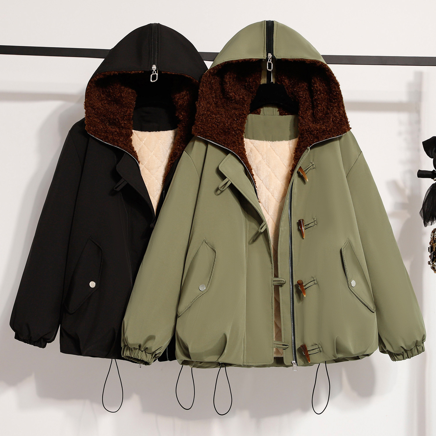 胖MM大码女装2025年冬季新款加绒老钱风棉服宽松减龄帅气棉衣外套,淘宝优惠券,粉丝福利购,淘宝优惠卷