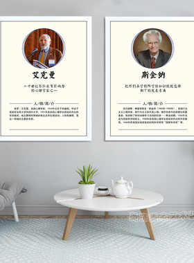 心理学家名人名言简介挂图装饰画