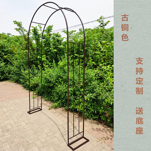 新款铁线莲爬藤架户外花园拱门花架别墅月季玫瑰花支架庭院阳台 - 图2