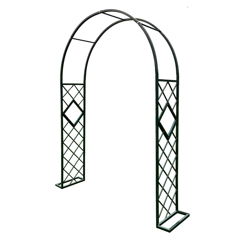 新款欧式网格爬藤架拱门花架花园月季花支架铁线莲绿萝植物架户外