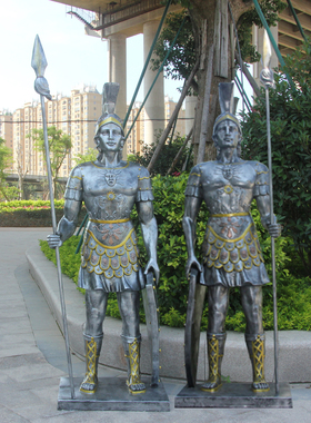 大型欧式罗马武士KTV装饰摆件