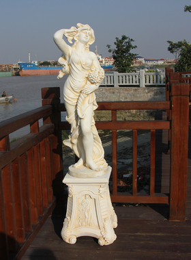 欧式仕女雕塑花园摆件