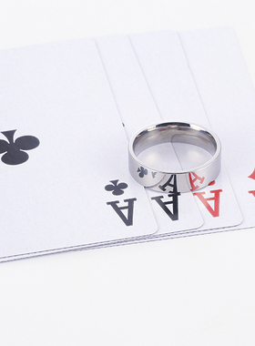 男钛钢简约高清反光亮面戒指保色