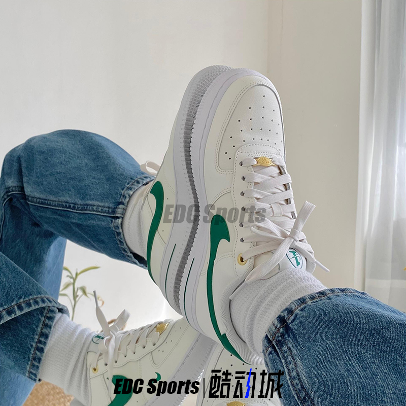 Nike耐克Air Force 1米白绿金扣40周年AF1空军一号女板鞋DQ7582-图2