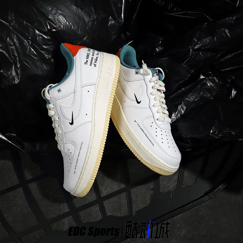 Nike耐克Air Force 1 白绿橙解构AF1空军一号低帮板鞋DM0970-111 - 图2