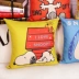 Hàn Quốc cotton và lanh dễ thương phim hoạt hình động vật Snoopy sofa gối đệm xe xe eo gối siesta gối - Trở lại đệm / Bolsters