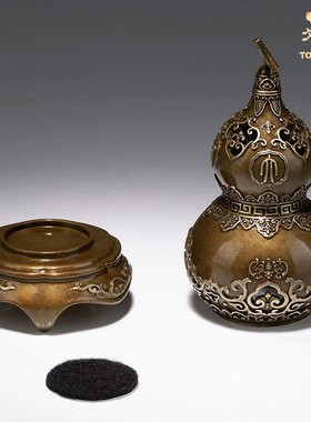 铜师傅黄铜香薰炉中式客厅书房