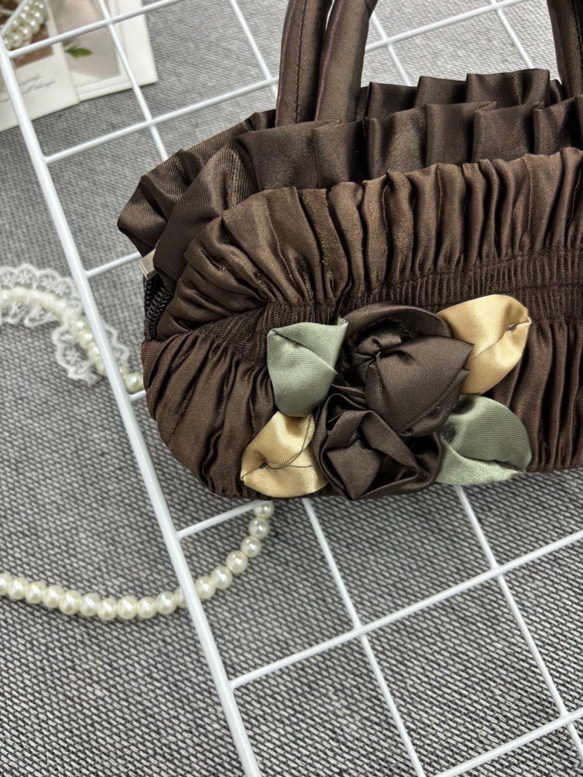 小包迷你新款妈妈买菜手提包立体花朵中年手机钥匙零钱包布艺包,淘宝优惠券,粉丝福利购,淘宝优惠卷