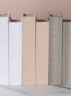 仿真书装饰假书麻布木质陈列道具