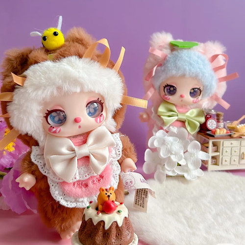 Babythree 娃三岁莉拉4代甜品师小猫搪胶毛绒公仔 Liila盲盒 礼物 - 图3