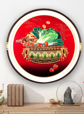 玄关客厅餐厅马到成功铜雕画