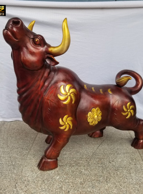 大号铜牛如意冲天仿古生肖
