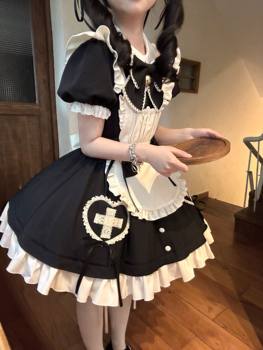 Heartbeat Doll Maid Costume Original Cute Lolita Heartbeat ດ່ວນ