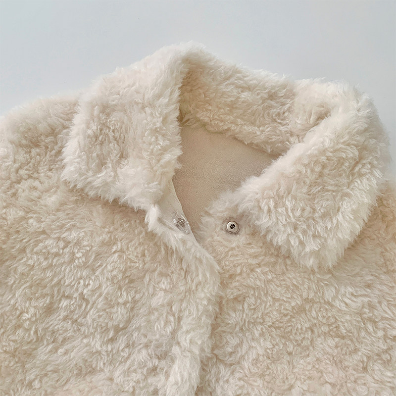 花花家韩系2025秋冬新款甜美翻领毛毛百搭保暖外套女宽松短款上衣,淘宝优惠券,粉丝福利购,淘宝优惠卷