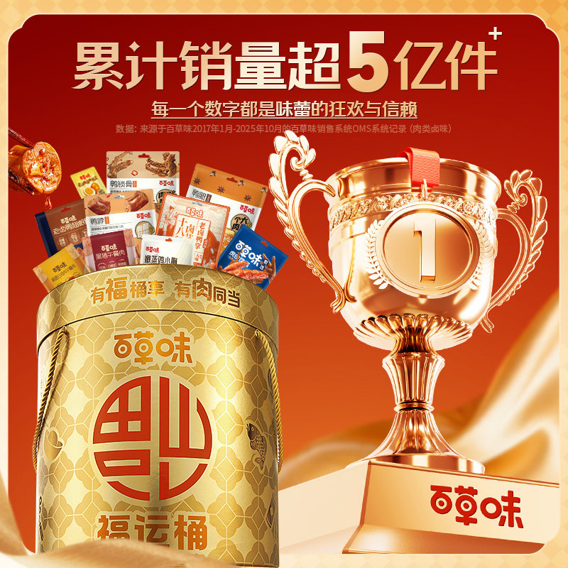 百草味零食大礼包1933g/21袋全肉卤味礼盒肉脯中秋节日送礼品