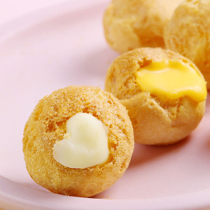 网红休闲零食小吃奶油脆皮泡芙球