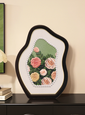 奶油风装饰画摆件玄关客厅装饰品