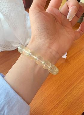 天然白水晶手链女款简约轻奢