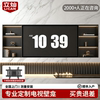 Stainless steel TV niche embedded 85/75 inch suspended TV background wall custom 100 metal TV cabinet
