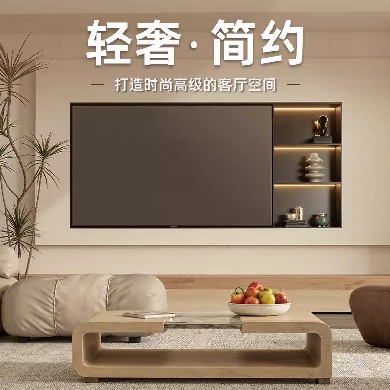 电视机不锈钢壁龛嵌入式65/75/85/100寸内嵌框定制网红镂空金属柜,淘宝优惠券,粉丝福利购,淘宝优惠卷