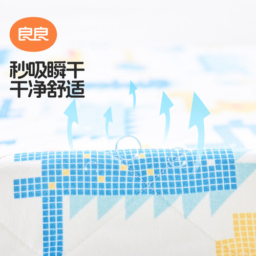 良良隔尿垫婴儿防水可洗苎麻姨妈垫幼儿园小床垫透气防漏隔尿床单 - 图0