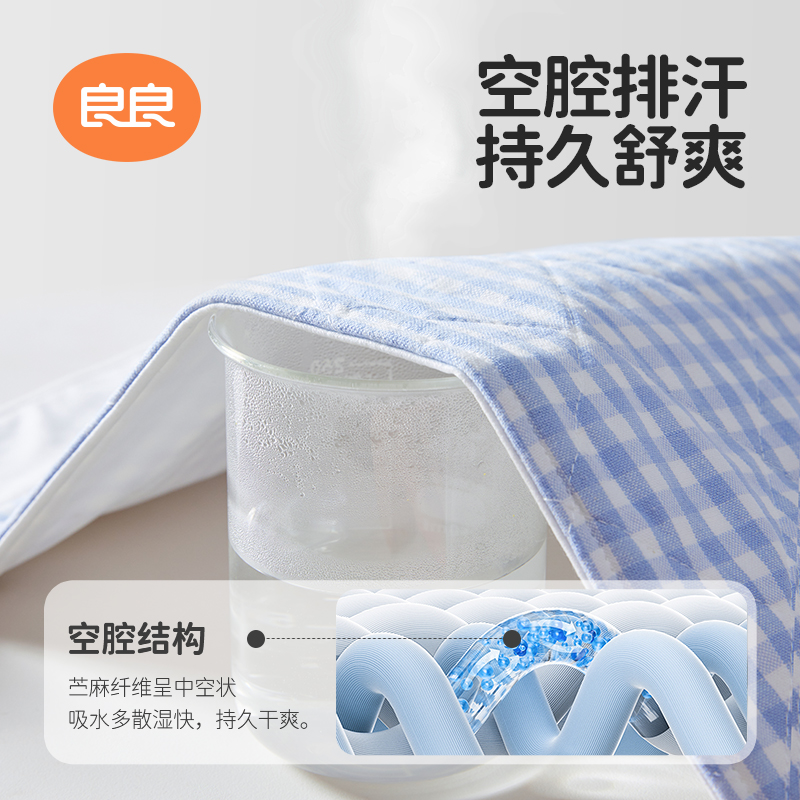 良良婴儿隔尿垫麻棉加大号宝宝可洗隔尿床单透气大尺寸护理垫春夏