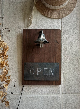 黑胡桃木复古咖啡馆餐厅壁灯